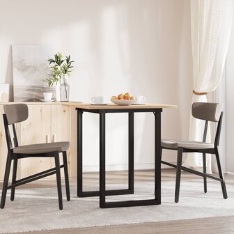 Eettafel O-frame 60x60x75 cm massief grenenhout en staal 3