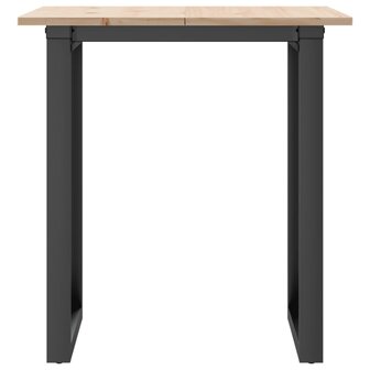 Eettafel O-frame 60x60x75 cm massief grenenhout en staal 4