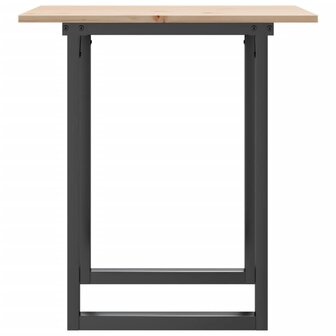 Eettafel O-frame 60x60x75 cm massief grenenhout en staal 5