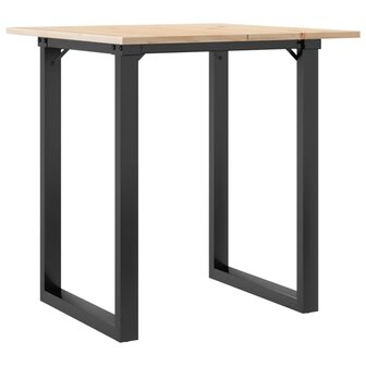 Eettafel O-frame 60x60x75 cm massief grenenhout en staal 6