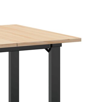 Eettafel O-frame 60x60x75 cm massief grenenhout en staal 7