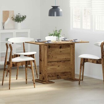 Eettafel Oudhout 110 x 60 x 75 cm Bewerkt hout 1