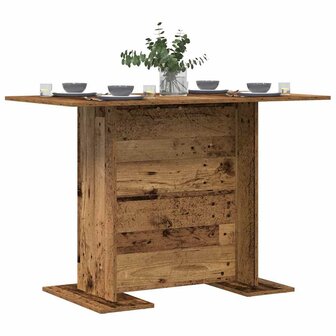 Eettafel Oudhout 110 x 60 x 75 cm Bewerkt hout 3