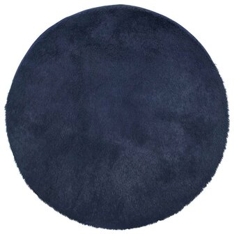 Hoogpolig vloerkleed NAVARRA 100x100 cm polyester marineblauw 2
