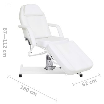 Massagetafel 180x62x(87-112) cm wit 8