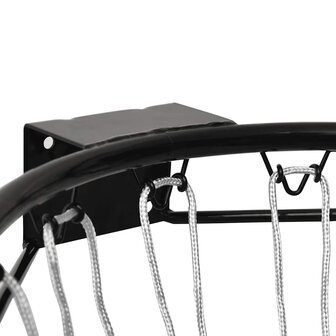 Basketbalring 39 cm staal zwart 5