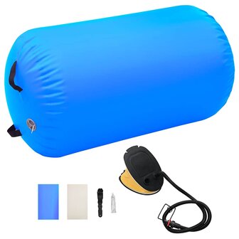 Gymnastiekrol met pomp opblaasbaar 100x60 cm PVC blauw 1