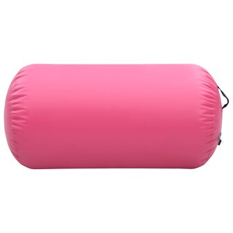 Gymnastiekrol met pomp opblaasbaar 120x75 cm PVC roze 3