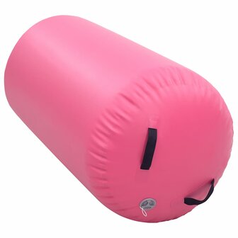 Gymnastiekrol met pomp opblaasbaar 120x75 cm PVC roze 4