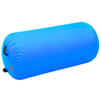 Gymnastiekrol met pomp opblaasbaar 120x75 cm PVC blauw 2