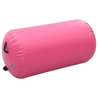 Gymnastiekrol met pomp opblaasbaar 120x90 cm PVC roze 2