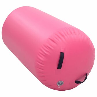 Gymnastiekrol met pomp opblaasbaar 120x90 cm PVC roze 4