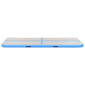 Gymnastiekmat met pomp opblaasbaar 800x100x10 cm PVC blauw 5