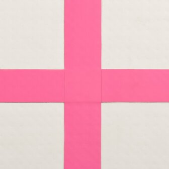 Gymnastiekmat met pomp opblaasbaar 60x100x10 cm PVC roze 9