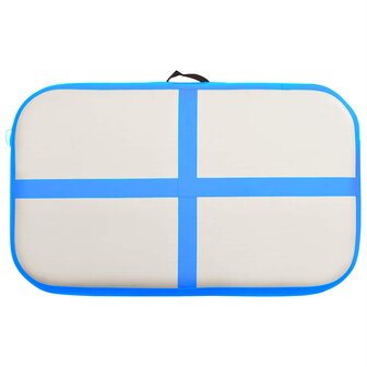 Gymnastiekmat met pomp opblaasbaar 60x100x10 cm PVC blauw 5