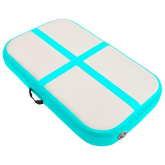 Gymnastiekmat met pomp opblaasbaar 60x100x20 cm PVC groen 2