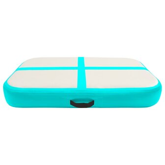 Gymnastiekmat met pomp opblaasbaar 60x100x20 cm PVC groen 3