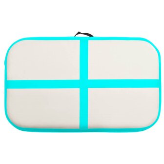 Gymnastiekmat met pomp opblaasbaar 60x100x20 cm PVC groen 4