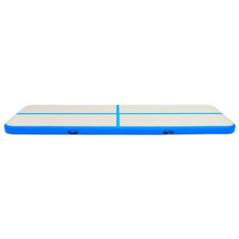 Gymnastiekmat met pomp opblaasbaar 700x100x15 cm PVC blauw 3