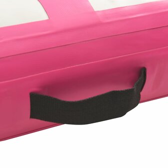 Gymnastiekmat met pomp opblaasbaar 500x100x20 cm PVC roze 5