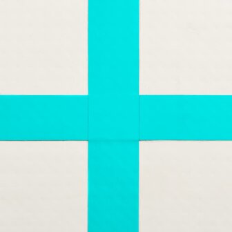 Gymnastiekmat met pomp opblaasbaar 500x100x20 cm PVC groen 7