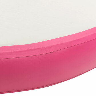 Gymnastiekmat met pomp opblaasbaar 100x100x10 cm PVC roze 5