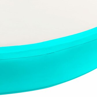 Gymnastiekmat met pomp opblaasbaar 100x100x10 cm PVC groen 5