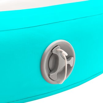 Gymnastiekmat met pomp opblaasbaar 100x100x15 cm PVC groen 7