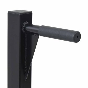 Dip station Zwart 103.5 x 66.5 x 121.5 cm Gepoedercoat staal 5