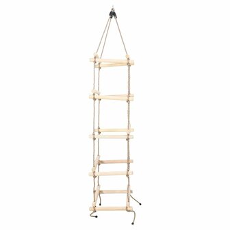Touwladder 200 cm hout 3