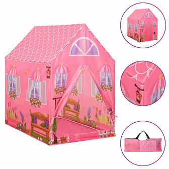 Kinderspeeltent met 250 ballen 69x94x104 cm roze 3