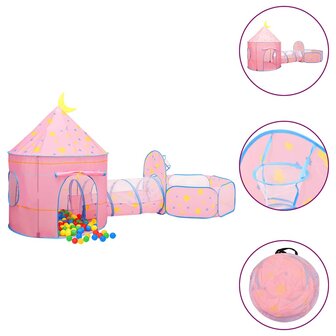 Kinderspeeltent 301x120x128 cm roze 1