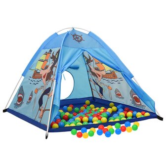 Kinderspeeltent 120x120x90 cm blauw 3