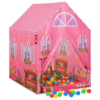 Kinderspeeltent 69x94x104 cm roze 3