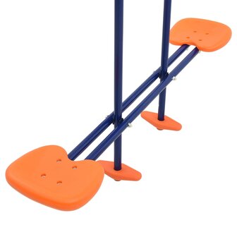 Schommelset met turnringen en 4 zitjes staal 6
