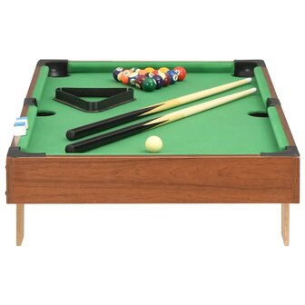 Minipooltafel 3 Feet 92x52x19 cm bruin en groen 3