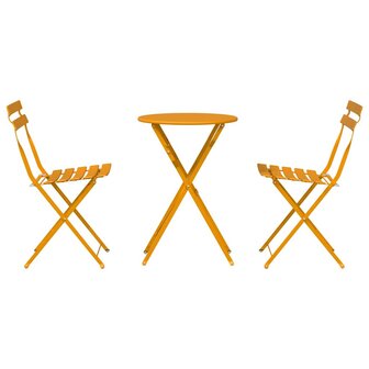 Vouw Bistroset 3 pcs Mosterdgeel Staal 7