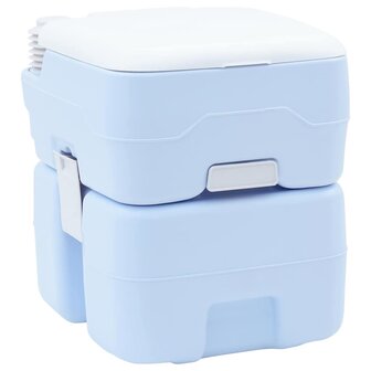 Campingtoilet Lichtblauw en Wit 41,5 x 36,5 x 42 cm Polyetheen 1