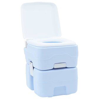 Campingtoilet Lichtblauw en Wit 41,5 x 36,5 x 42 cm Polyetheen 2