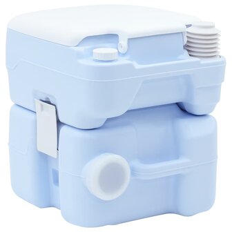 Campingtoilet Lichtblauw en Wit 41,5 x 36,5 x 42 cm Polyetheen 3