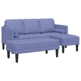 Bankstel met kussen 2 pcs Jeans Blauw Polyester 4