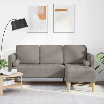 Bankstel met kussen Taupe Polyester 1