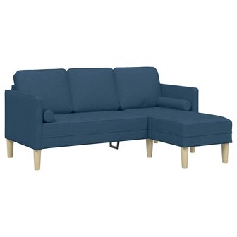 Bankstel met kussen Blauw Polyester 2
