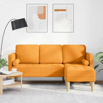 Bankstel met kussen Donkergeel Polyester 1