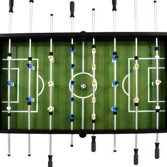 Voetbaltafel 60 kg 140x74,5x87,5 cm staal zwart 4