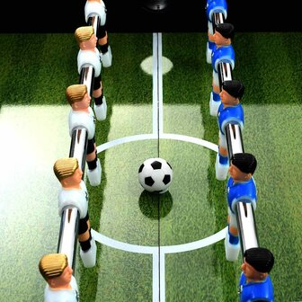 Voetbaltafel 60 kg 140x74,5x87,5 cm staal zwart 5