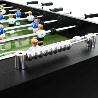 Voetbaltafel 60 kg 140x74,5x87,5 cm staal zwart 7