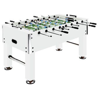 Voetbaltafel 60 kg 140x74,5x87,5 cm staal wit 1