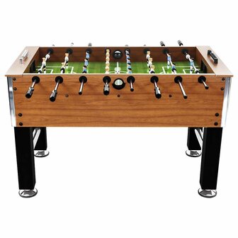 Voetbaltafel 60 kg 140x74,5x87,5 cm staal lichtbruin en zwart 2