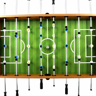 Voetbaltafel 60 kg 140x74,5x87,5 cm staal lichtbruin en zwart 4